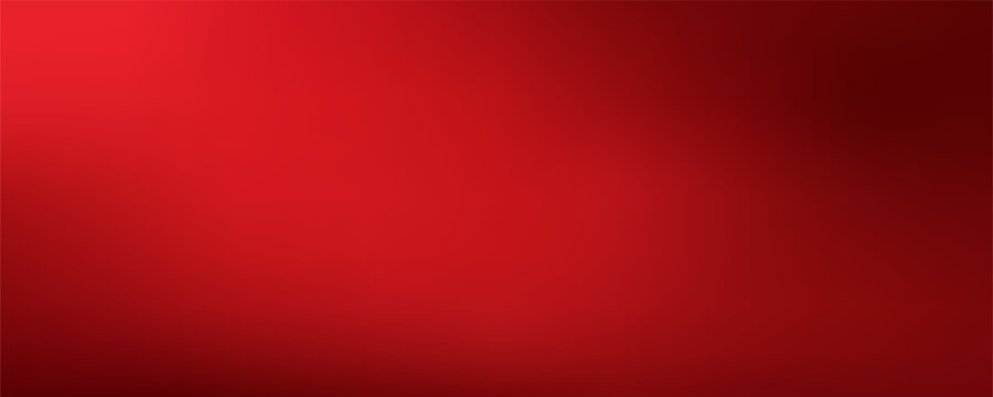 Abstract dark and light red gradient background. Light and shadow on dimensional backdrop. Warm and dark colored walls. Horizontal wallpaper.