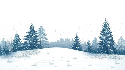 Winter forest landscape