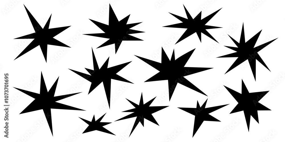 Aufkleber set of abstract figures and shapes. geometric figures. flow textures. modern stickers in retro and v