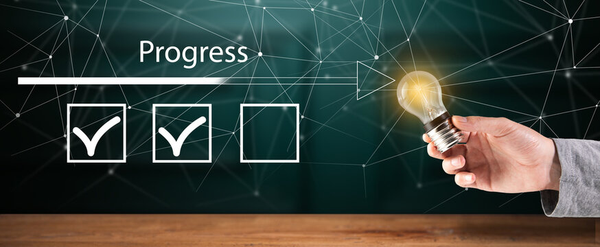 progressive loading status to remind work task progressive for project