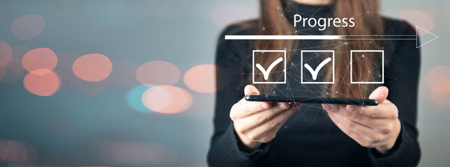 progressive loading status to remind work task progressive for project