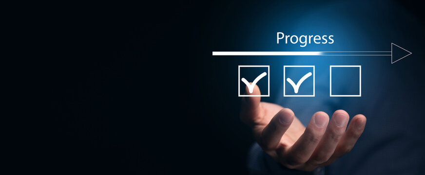 progressive loading status to remind work task progressive for project