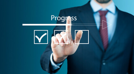 progressive loading status to remind work task progressive for project