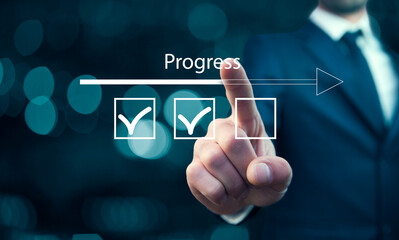 progressive loading status to remind work task progressive for project