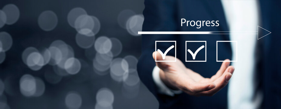 progressive loading status to remind work task progressive for project