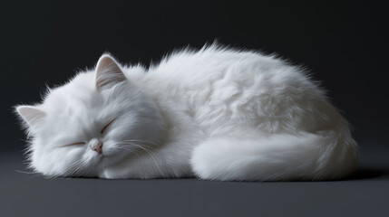 white cat lying on the floor