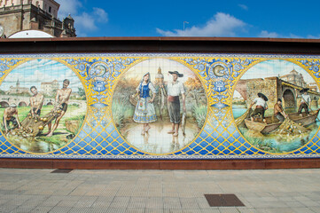 Mural Pescadores de Tajo en Talavera de la Reina