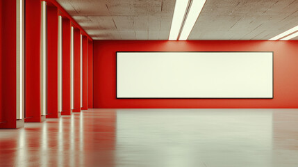 Captures modern minimalist classroom or lecture - hall Dominating long