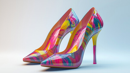 high heels shoes with solid