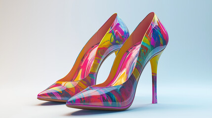 high heels shoes with solid