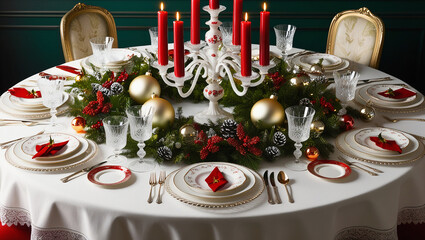 christmas table setting