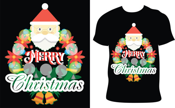 Merry Christmass Day Typogaphy T-Shirt Design