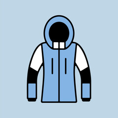 Winter Jacket vector isolated icon. Winter sign