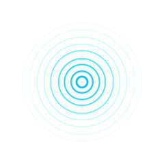 Radio station signal. Sound wave background.  Radial pulsation. Source of pain. Vector 