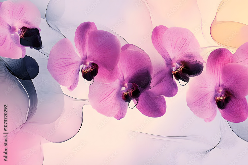 Poster orchids backgrounds abstract pattern.