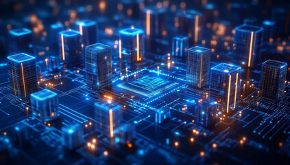 Obraz premium minimal networking technology background big data connectivity software development wallpaper 