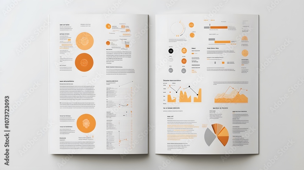 Poster a visually engaging report featuring data analysis with graphs, charts, and infographics in a bright