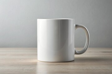 Fototapeta premium Classic White Blank Mug Mockup Template for Brand Identity Projects