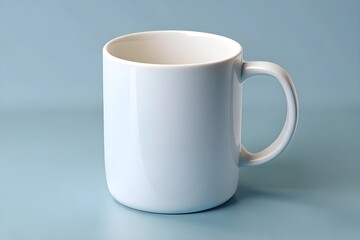 Fototapeta premium Customizable White Blank Mug Mockup Template for Branding Presentations