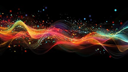 Vibrant Waves of Futuristic Digital Energy in Motion