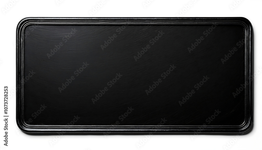 Poster black rectangular shape isolated on a white background with simple frames and empty text bo_1(339)