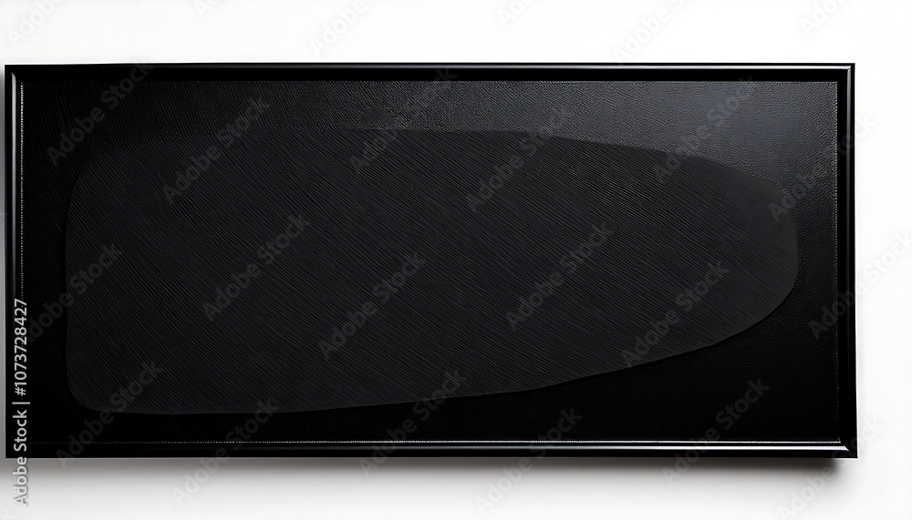Poster black rectangular shape isolated on a white background with simple frames and empty text bo_1(338)