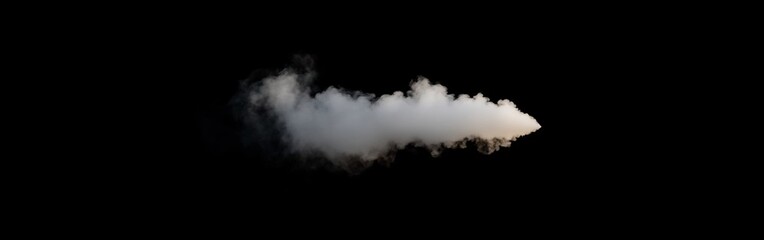 Billowing Fog or Smoke Overlay on Isolated Dark Background