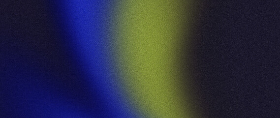 Blue yellow black grainy gradient background dark noise texture abstract wave backdrop banner header design