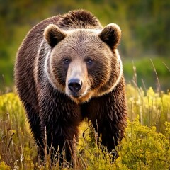 Fototapeta premium Grizzly bear in free nature