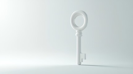 3D representation of a key against a plain white backdrop