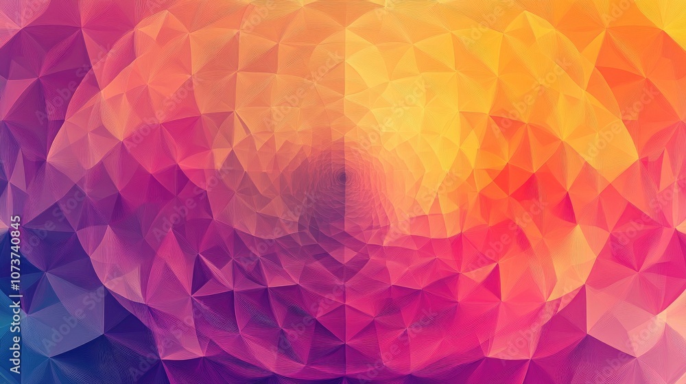 Poster vibrant abstract background featuring a mesmerizing geometric circle pattern in a variety of colors