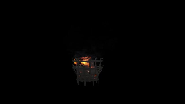 Torch Sconce burning with transparent background
3d rendering of fire simulation with alpha channel (transparent background)
