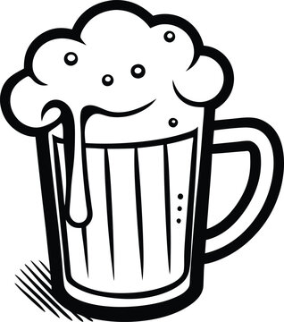 recommend clip art: sketch line art beer glass, beer glass bottle icon symbol vector illustration