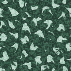 Polka dot grunge seamless vector pattern. Brush strokes circles and rounded forms. Hand drawn abstract ink background.