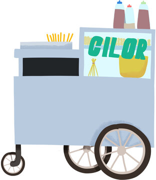 cilor food cart illustration