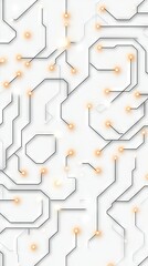 Obraz premium White background with orange-shaped hexagonal lights and hexagon patterns