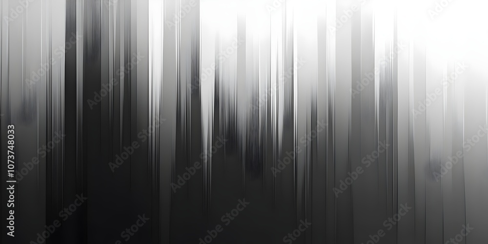 Poster a blurred abstract image featuring streaks of black and white, creating a sense of depth and motion.