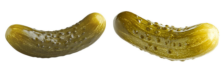 A pickle, isolated on a transparent background.