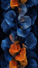  blue and orange on the back and front