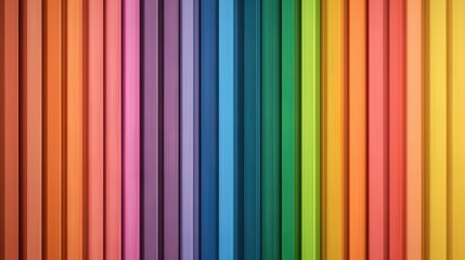 Obraz premium A variety of colorful pencils aligns with the hue of the background in a rainbow