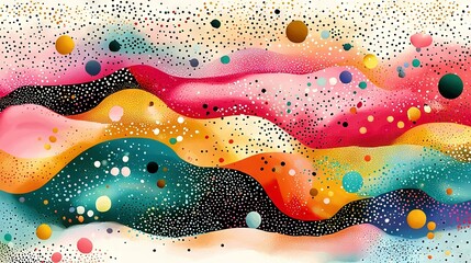   A monochrome canvas depicts an array of diverse hues and forms against a stark backdrop; at its center, a solitary black speck is embedded