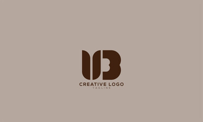 UB 23 Abstract initial monogram letter alphabet logo design