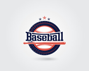 Modern Creative Unique Baseball Sports Club Vector Logo Design Template