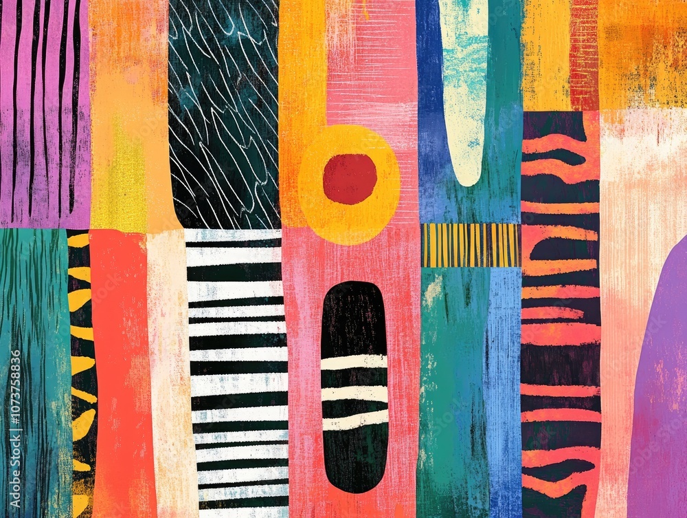 Aufkleber vibrant graphic illustration featuring glossy colors and a beautifully painted surface design includ