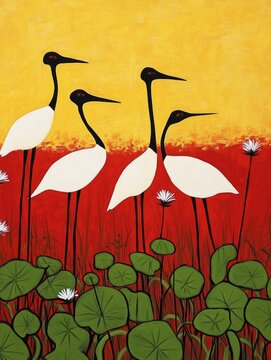 African Jacanas in their natural habitat