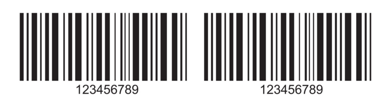 Set of bar code symbol illustration isolated on white background vector