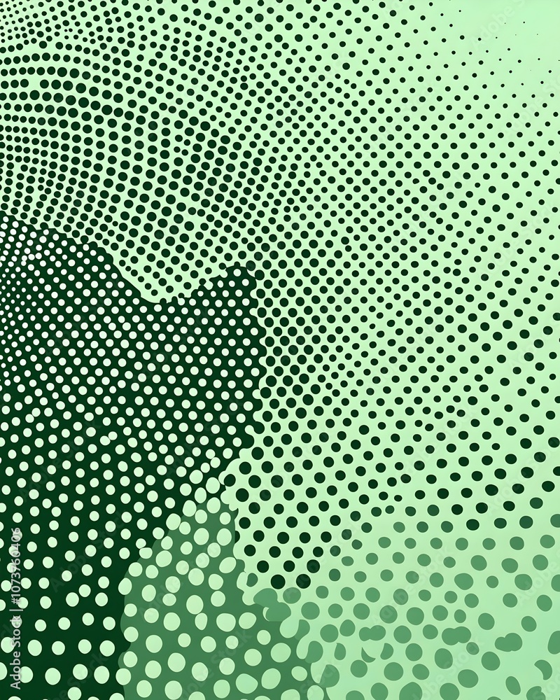 Aufkleber a vibrant abstract pattern featuring a gradient of green dots, creating a dynamic visual texture tha