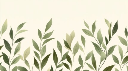 Fototapeta premium Explore the beauty of greenery with elegant leaf patterns