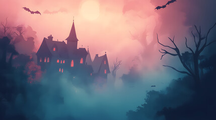 Fog Cartoon Halloween illustration vector