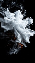 Fototapeta premium Black background with white smoke